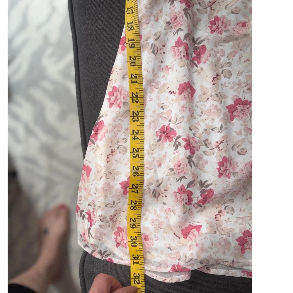 Mika and Gala Floral Cutout Mini Dress Romantic Cottagecore Date Night Size 8 - Picture 7 of 7